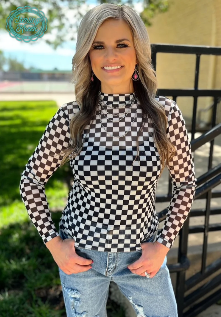 Round The Track Mesh Top