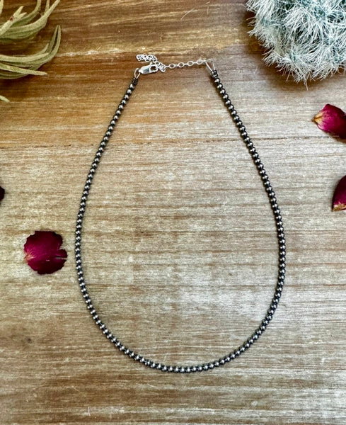 14 inch 3 mm sterling silver pearls - choker