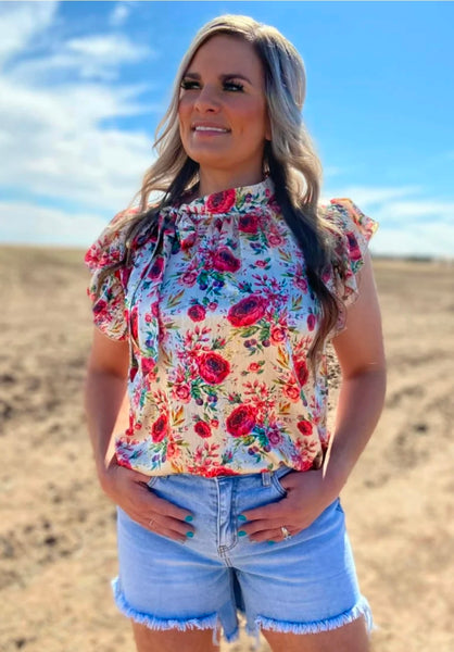 Porcelain Petals Top