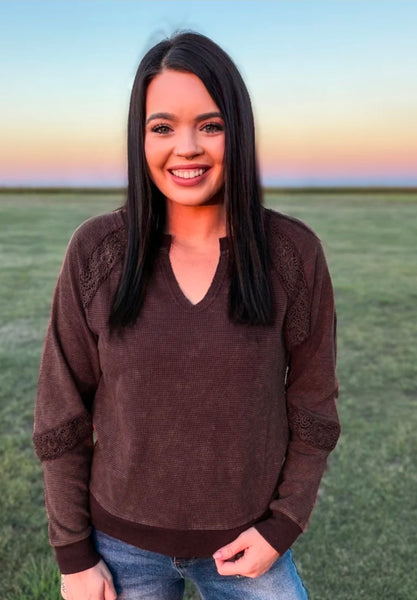 Cowgirl Chic Top - Mocha