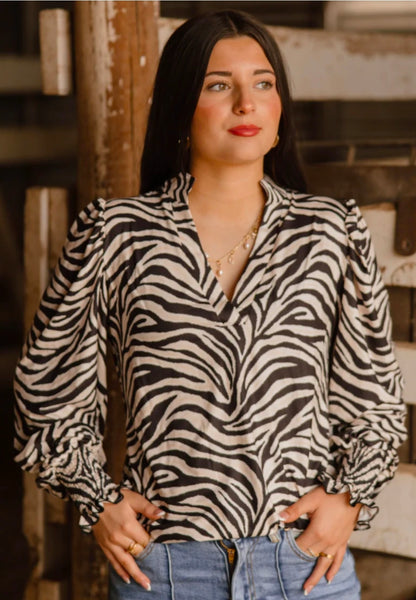 Canyon Call Top - Zebra