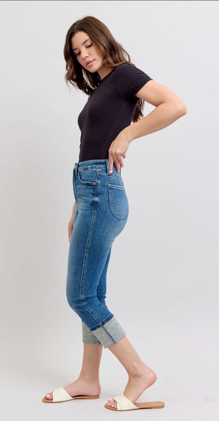 JB High Waist  Tummy Control Cuff Capri