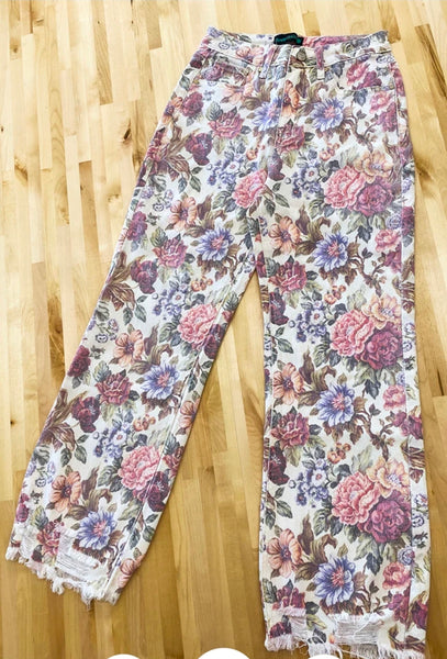 Vintage Floral Jeans