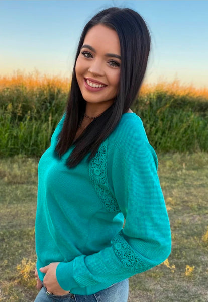 Cowgirl Chic Top - Turquoise