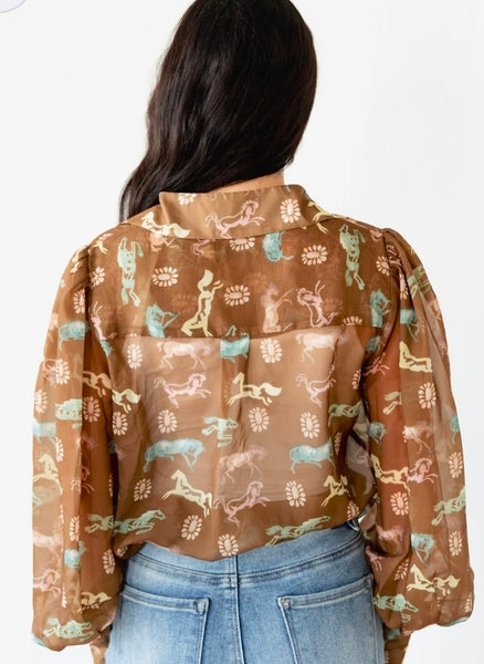 HORSE CONCHO BLOUSE