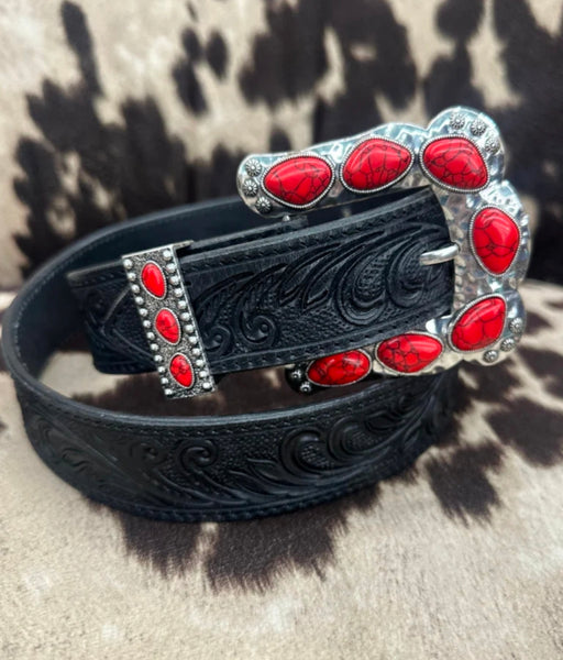 Buckle Up Belt Buckle Red