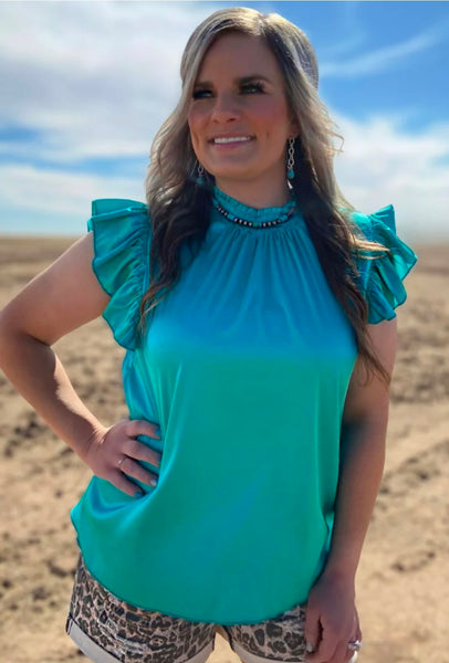 Babydoll Top Turquoise