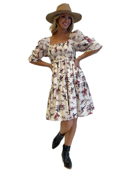 Western Print Dress