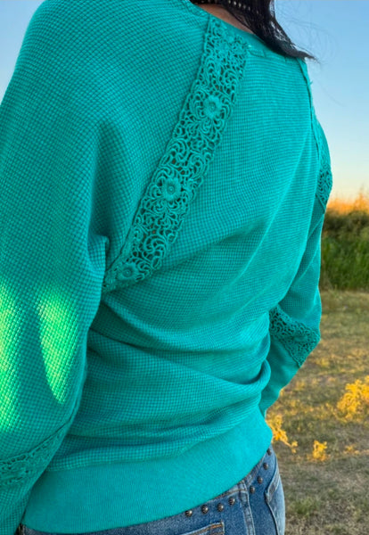 Cowgirl Chic Top - Turquoise
