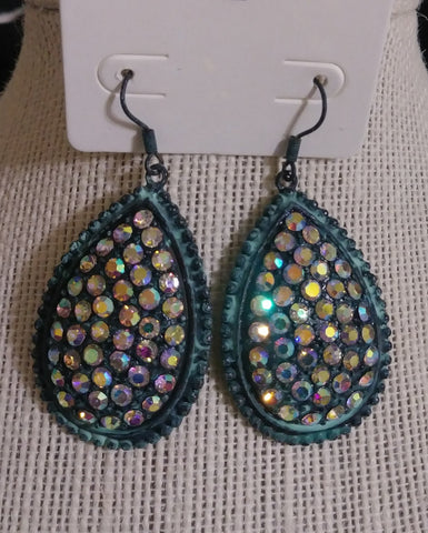 Patina AB Teardrop Earrings