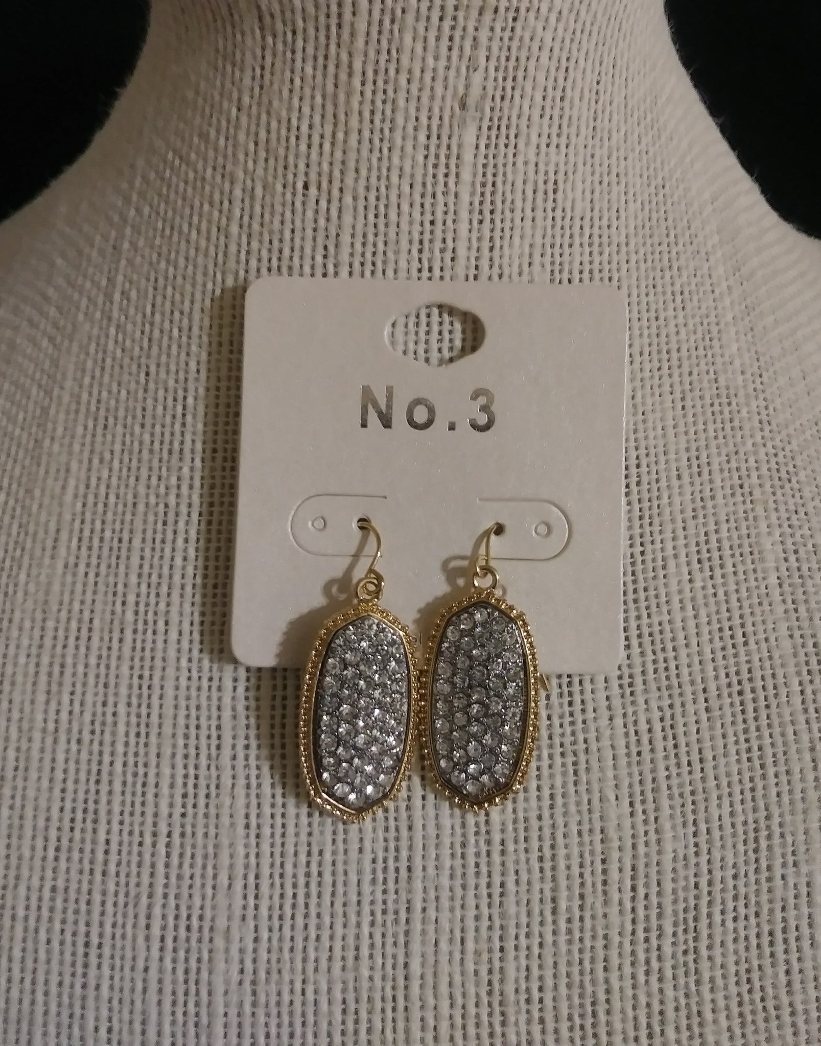 Gold & Clear Stone Inspired Earrings