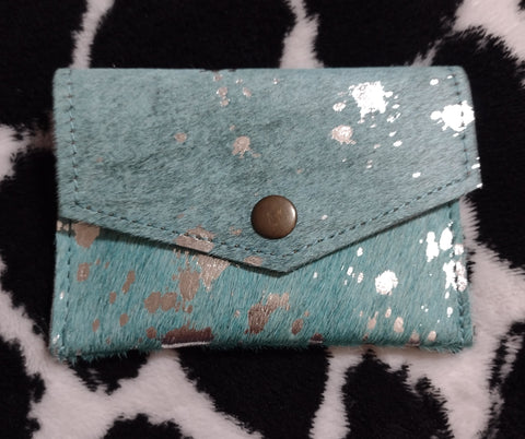 Light Turquoise Acid Wash Pouch