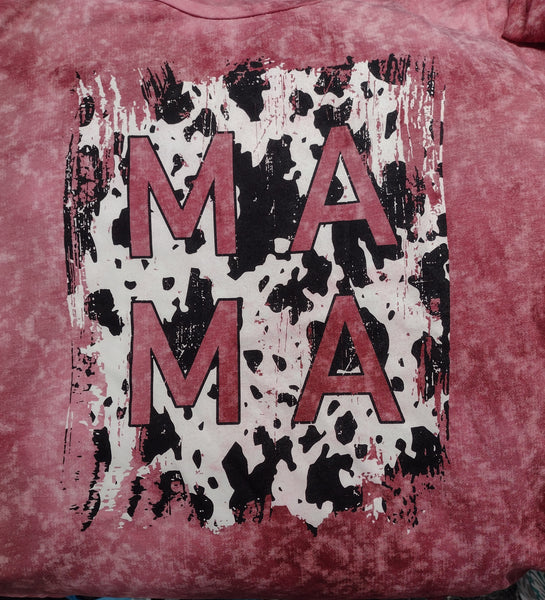 Mama Cow Print Tee