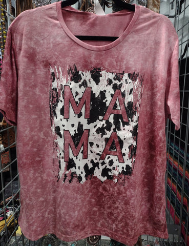 Mama Cow Print Tee