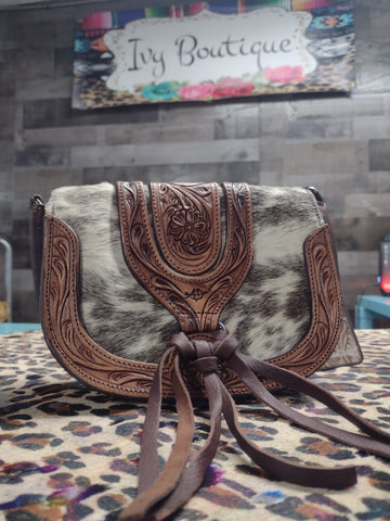 Tooled Pinto Crossbody