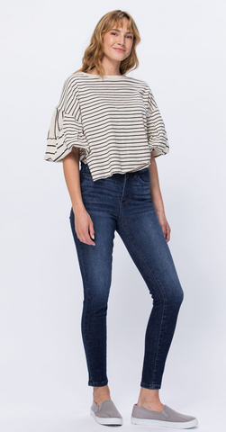 Dark Control Top Skinny Jeans