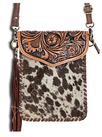 Midsize Speckled Hide Crossbody