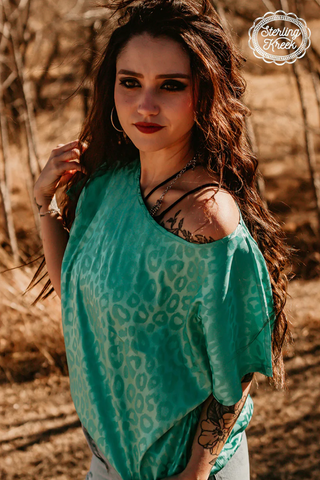 Two Step Turquoise Top