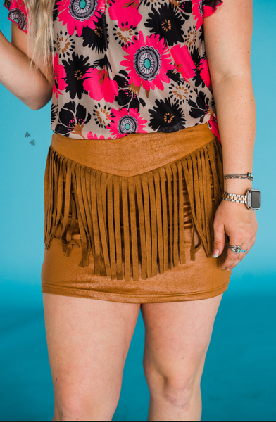 Round Up Skort - Saddle