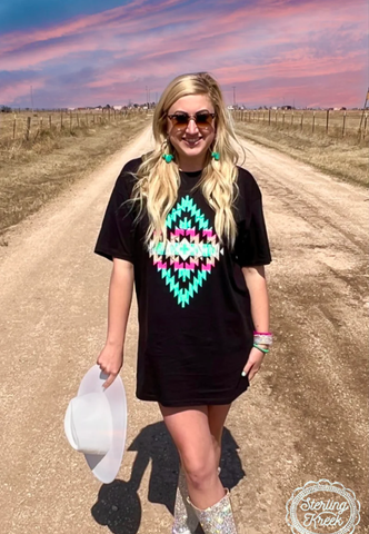 Turquoise Sands Boyfriend T-shirt Dress