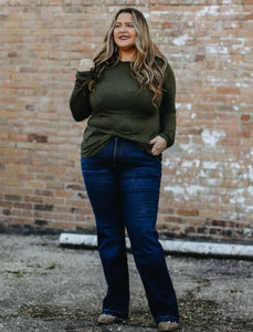 Dark Wash Trouser Jean - Plus Size