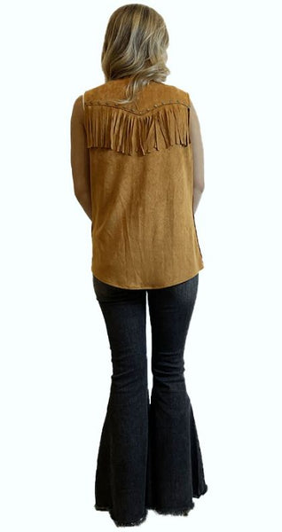 Brown Fringe Vest