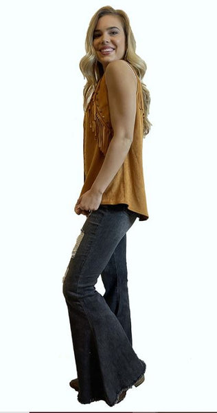 Brown Fringe Vest