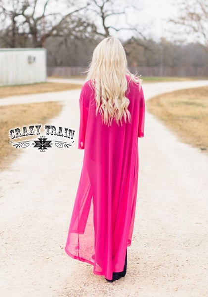 Short Round Duster - Pink